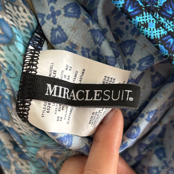 Miraclesuit Blue Patterned Swim Camisole - Picture 8 of 10